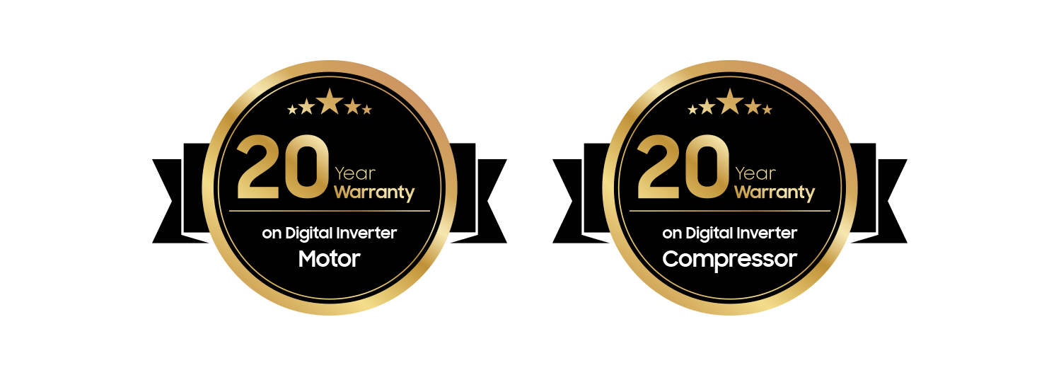 Samsung 20-Year Warranty on Motors and Compressors with DIT
