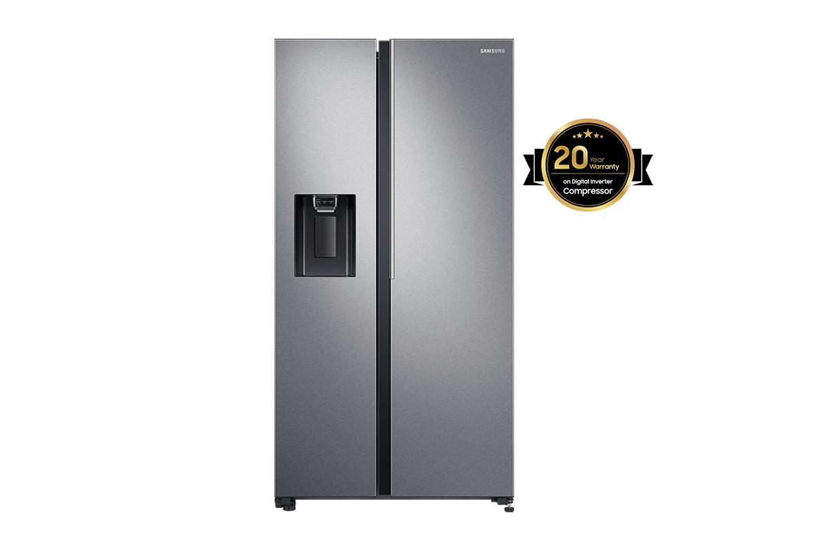 RS74R5101SL Samsung Side By Side Refrigerator with All Round Cooling, 676L